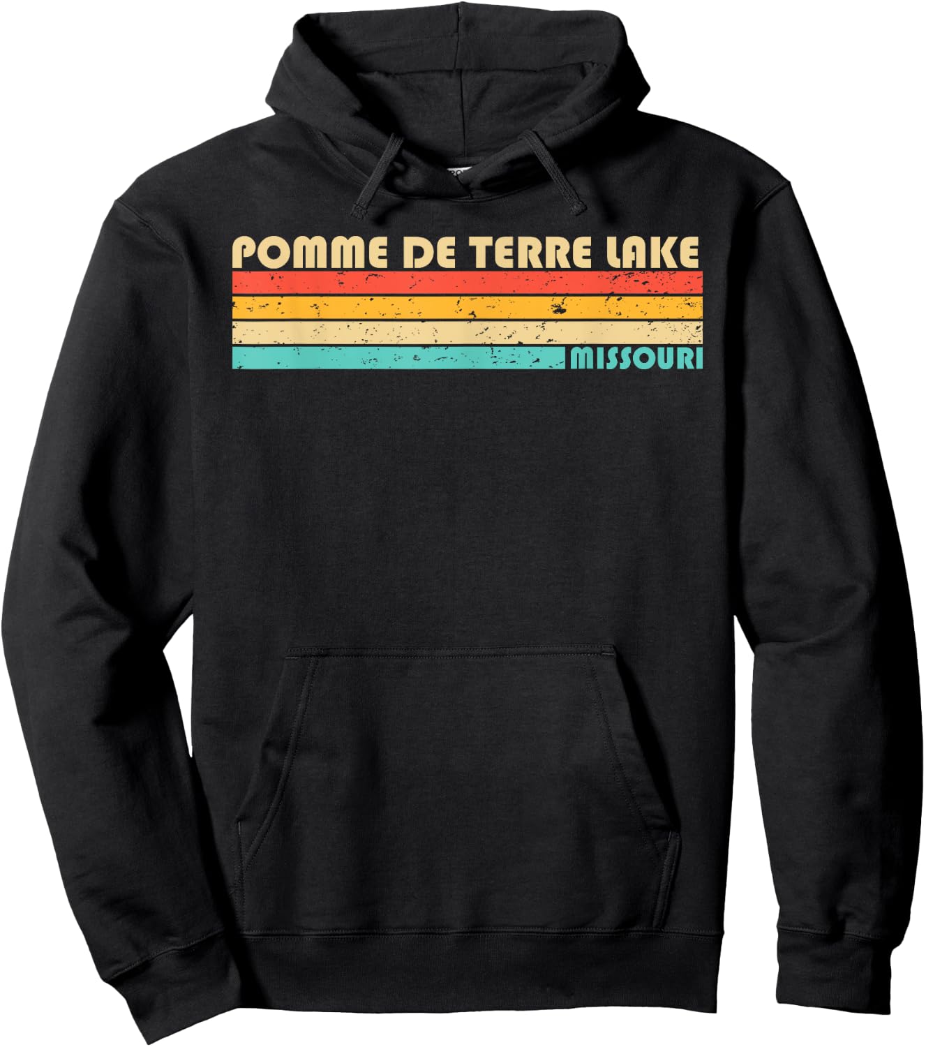 POMME DE TERRE LAKE MISSOURI Funny Fishing Camping Summer Men Women Kids Hoodie - Hoodie | Black