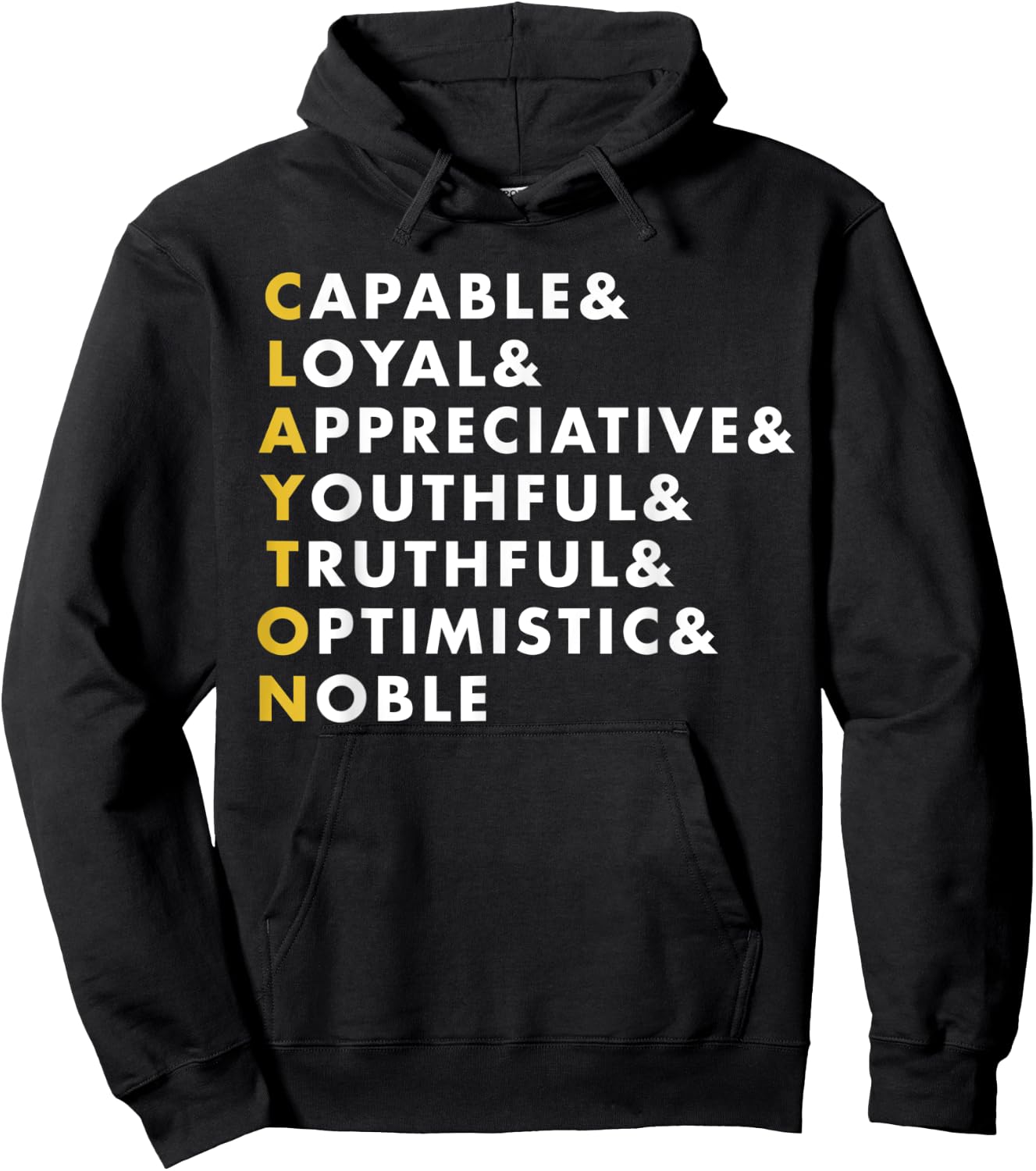 Clayton Shirt Personalized Name Gift Hoodie - Hoodie | Black
