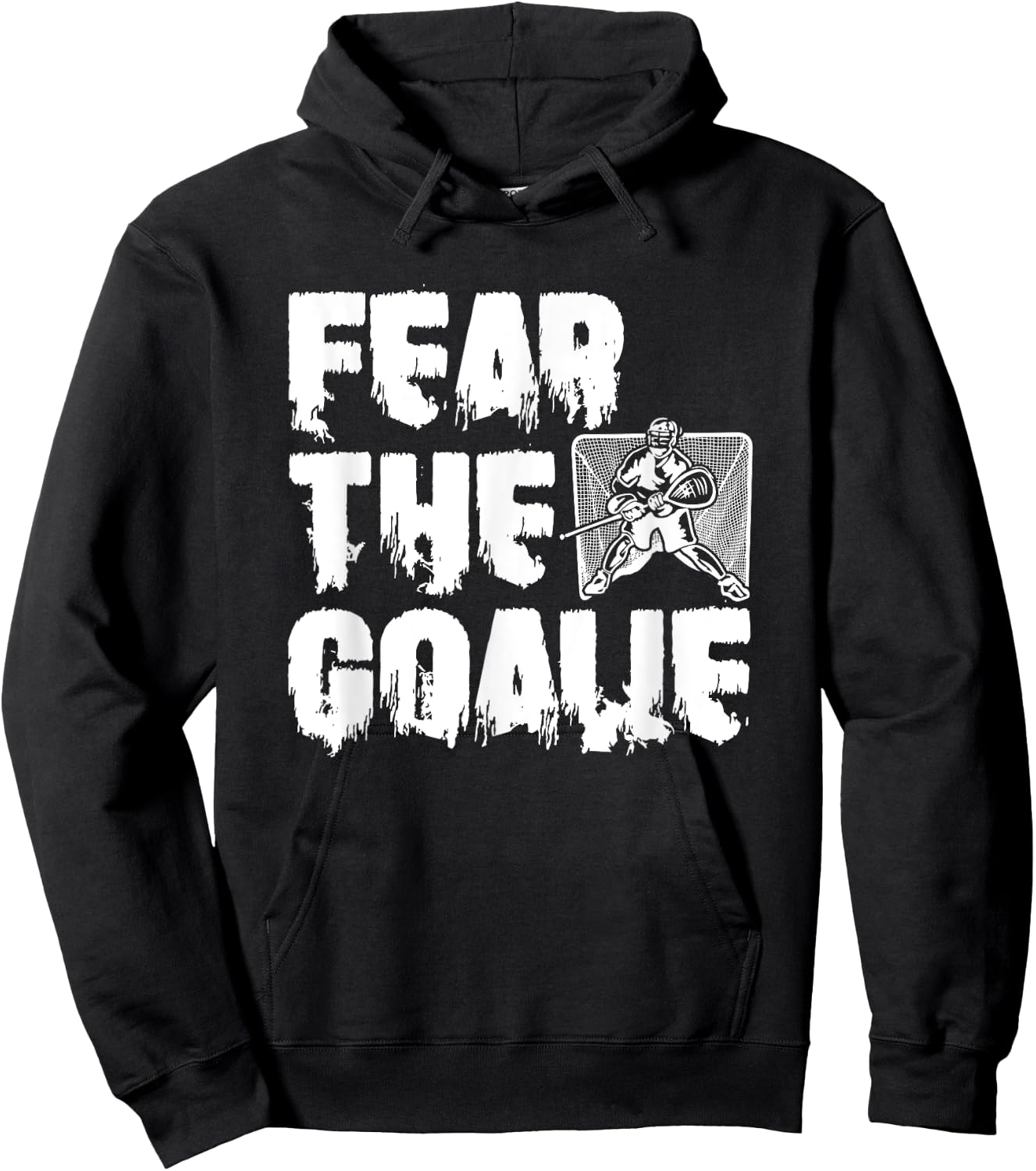 Lacrosse Goalkeeper Funny Lax Player Stick Lacrosse Goalie Hoodie - Hoodie | Black