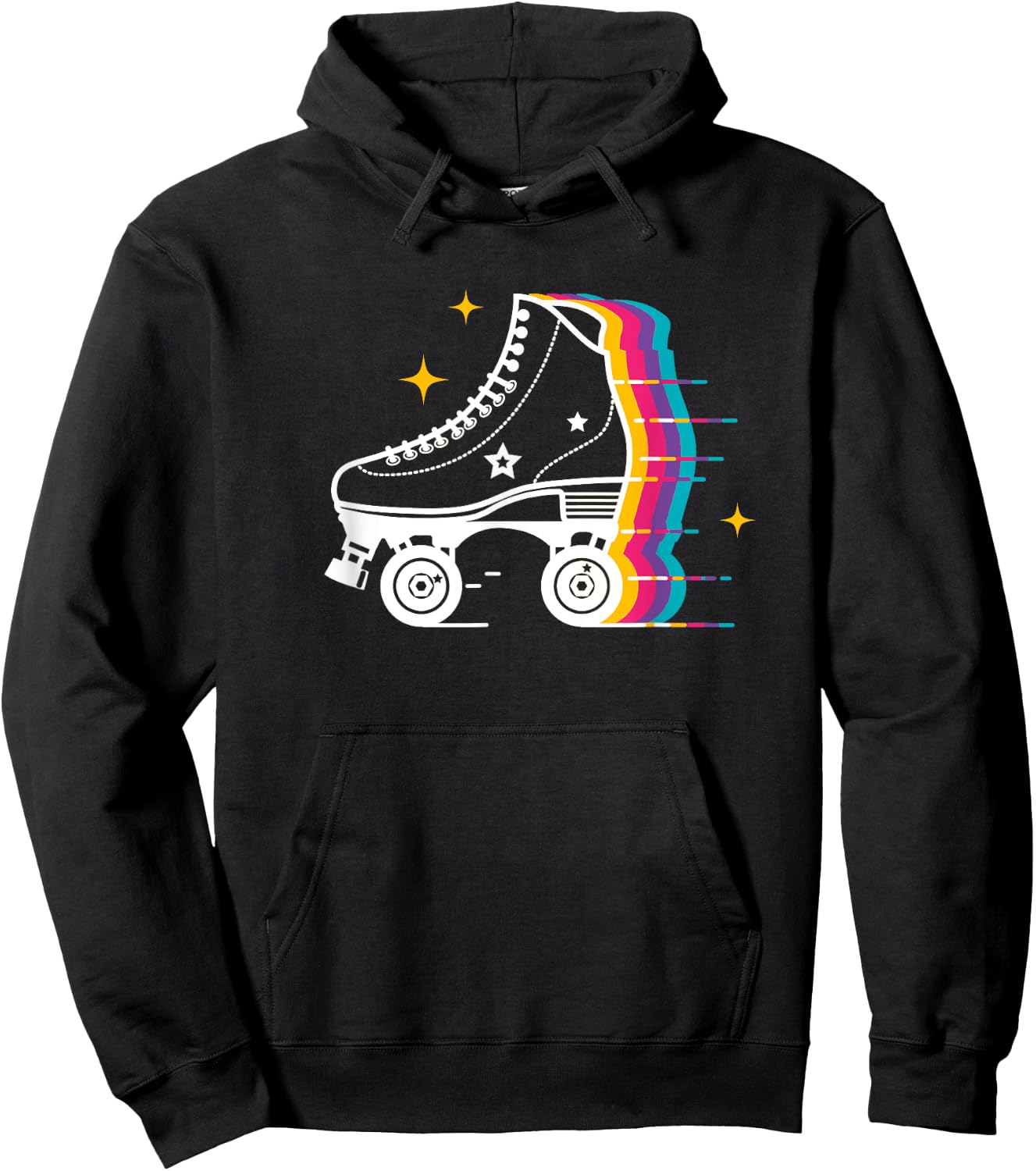 Colourful Roller Skating Derby Skate Roller Skater Trainer Hoodie - Hoodie | Black