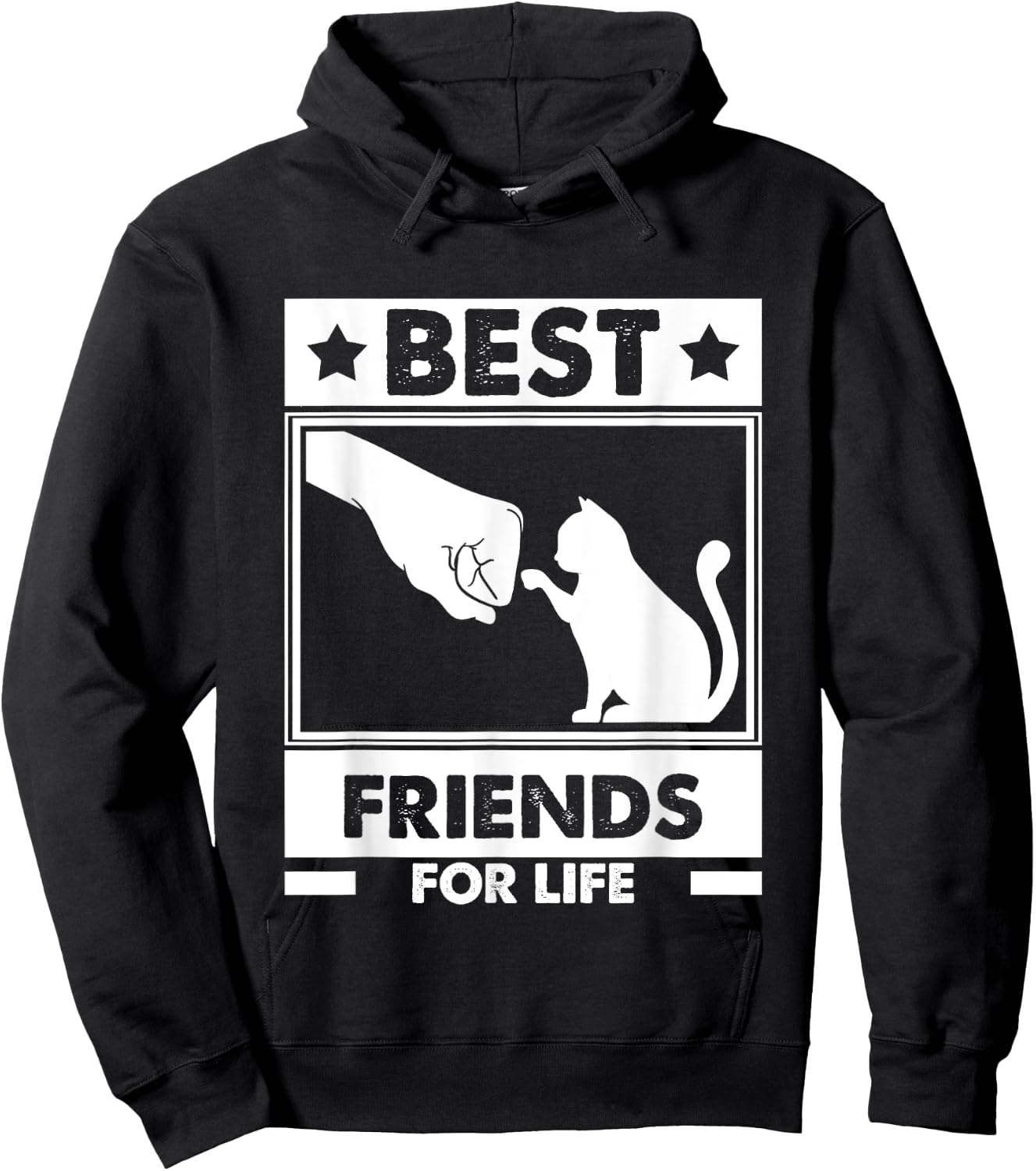 Cats Best Friends For Life Cat Best Friend Cat Women Girls Kids Hoodie - Hoodie | Black