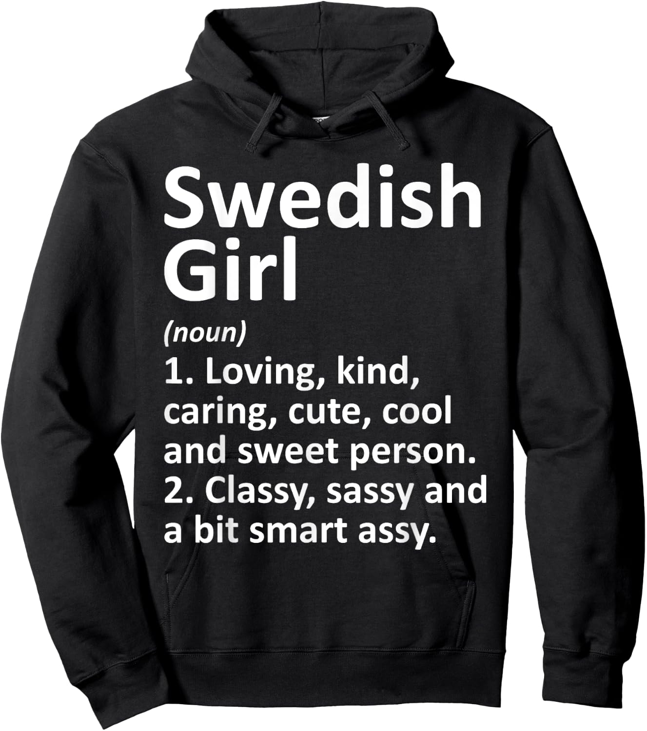 SWEDISH GIRL SWEDEN Gift Funny Country Home Roots Descent Hoodie - Hoodie | Black