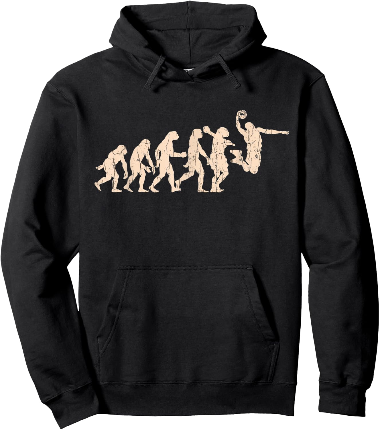 Vintage Retro Basketball-Player Evolution Gift Basketball Hoodie - Hoodie | Black