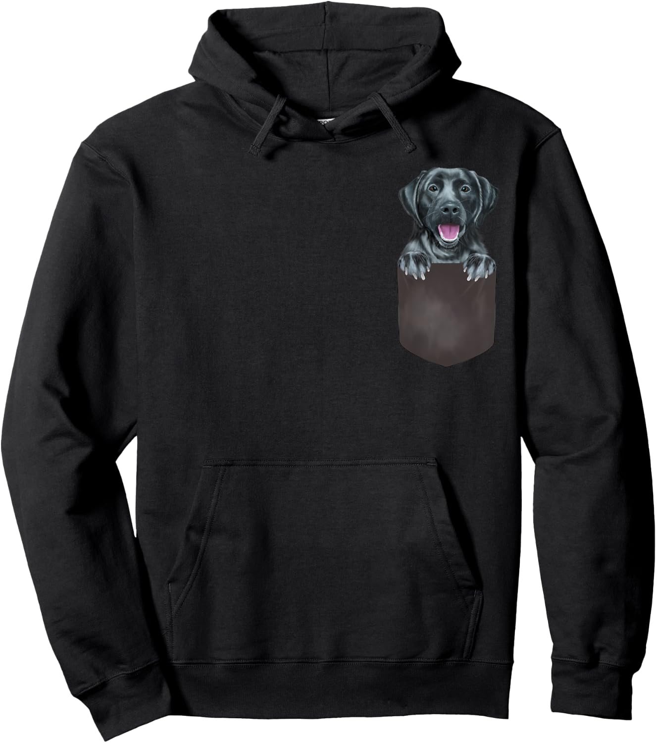 Dog In Pocket Funny Dog Lover Black Labrador Retriever Women Girls Kids Hoodie - Hoodie | Black