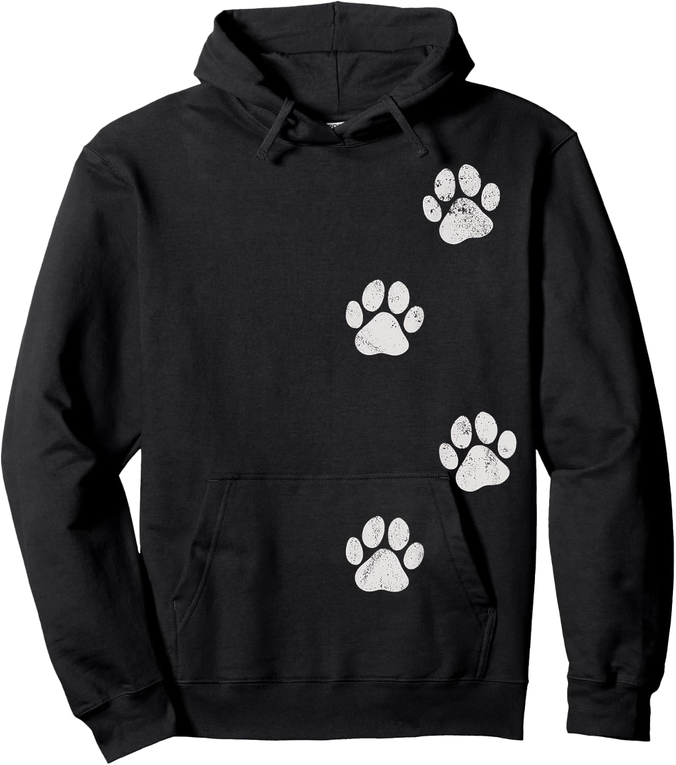 Paw Print Dog Cat Pet Lover Women Girls Kids Hoodie - Hoodie | Black