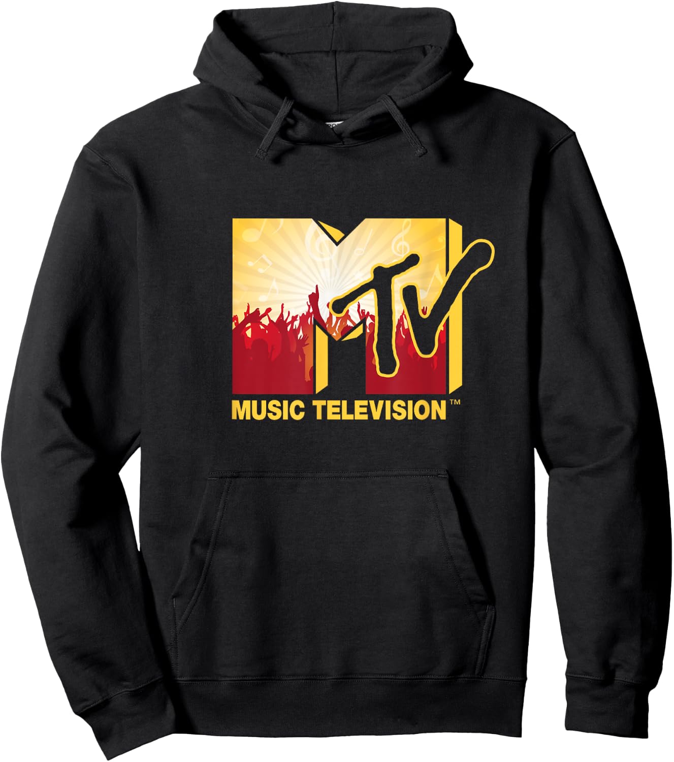 Mademark x MTV - The official MTV Logo with a cool cheering party music crowd Hoodie - Hoodie | Black