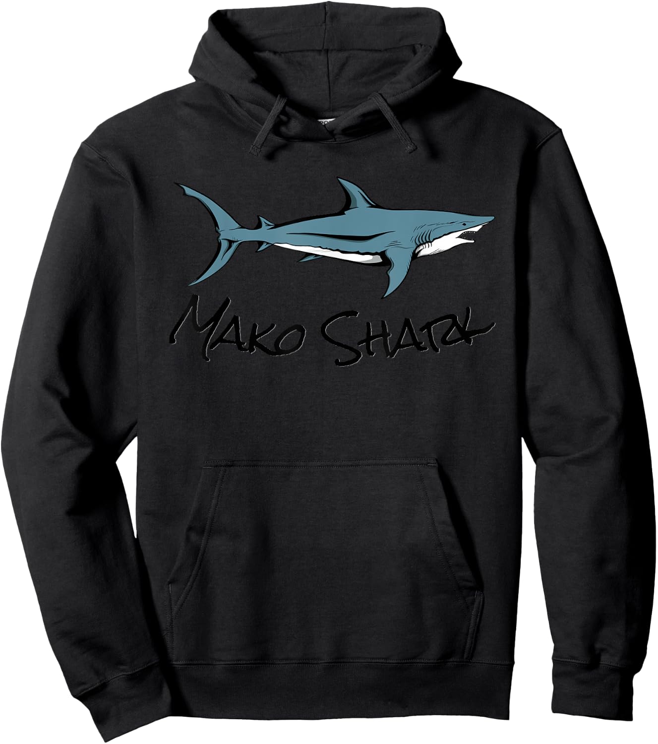 Mako Shark Graphic Cool Shark Hoodie - Hoodie | Black