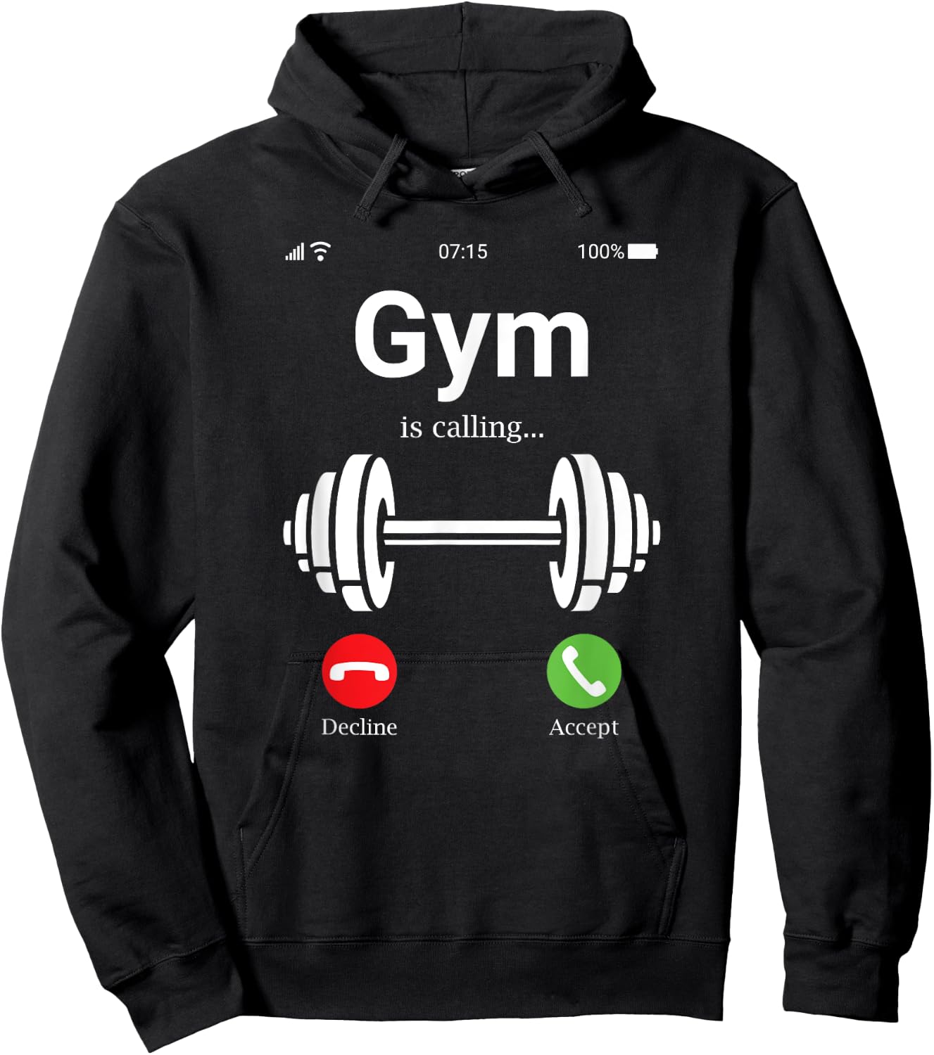 Gym is calling shirt, "Das Gymstudio nennennt shirt, funny Hoodie - Hoodie | Black