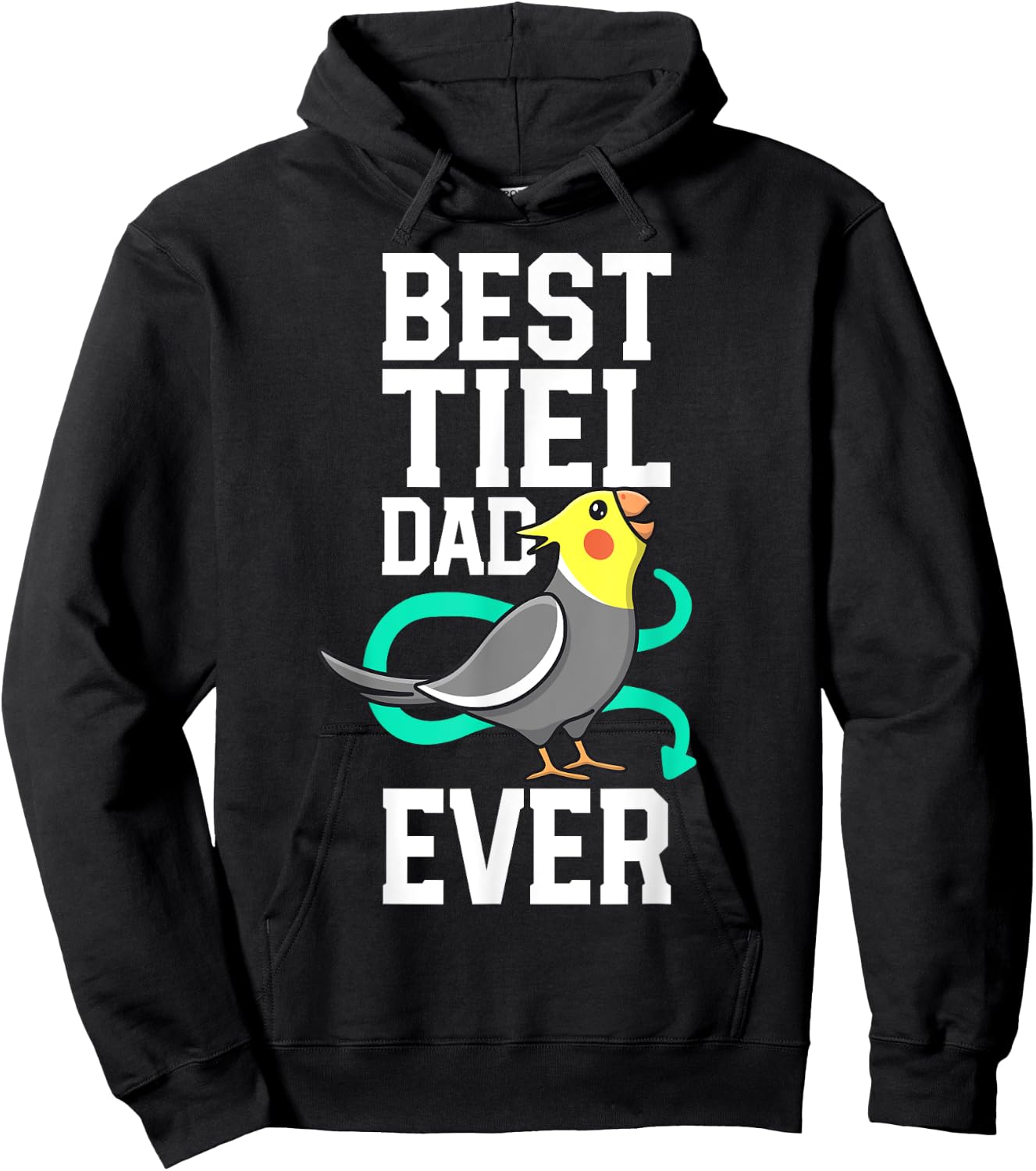 Best Tiel Dad Ever Cockatiel Lover Birb Parrot Bird Father Hoodie - Hoodie | Black