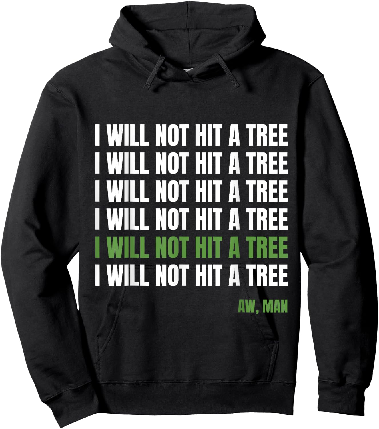 Funny Disc Golf : Frisbee Golf Humor, Hit A Tree Hoodie - Hoodie | Black