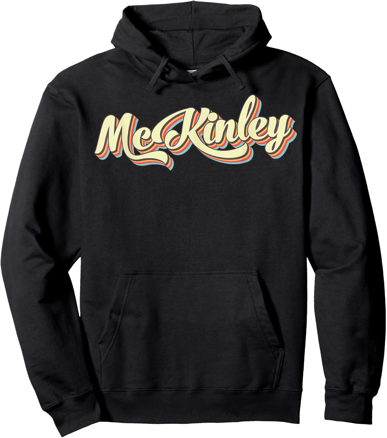 McKinley Retro Art Baseball Font Vintage Hoodie - Hoodie | Black