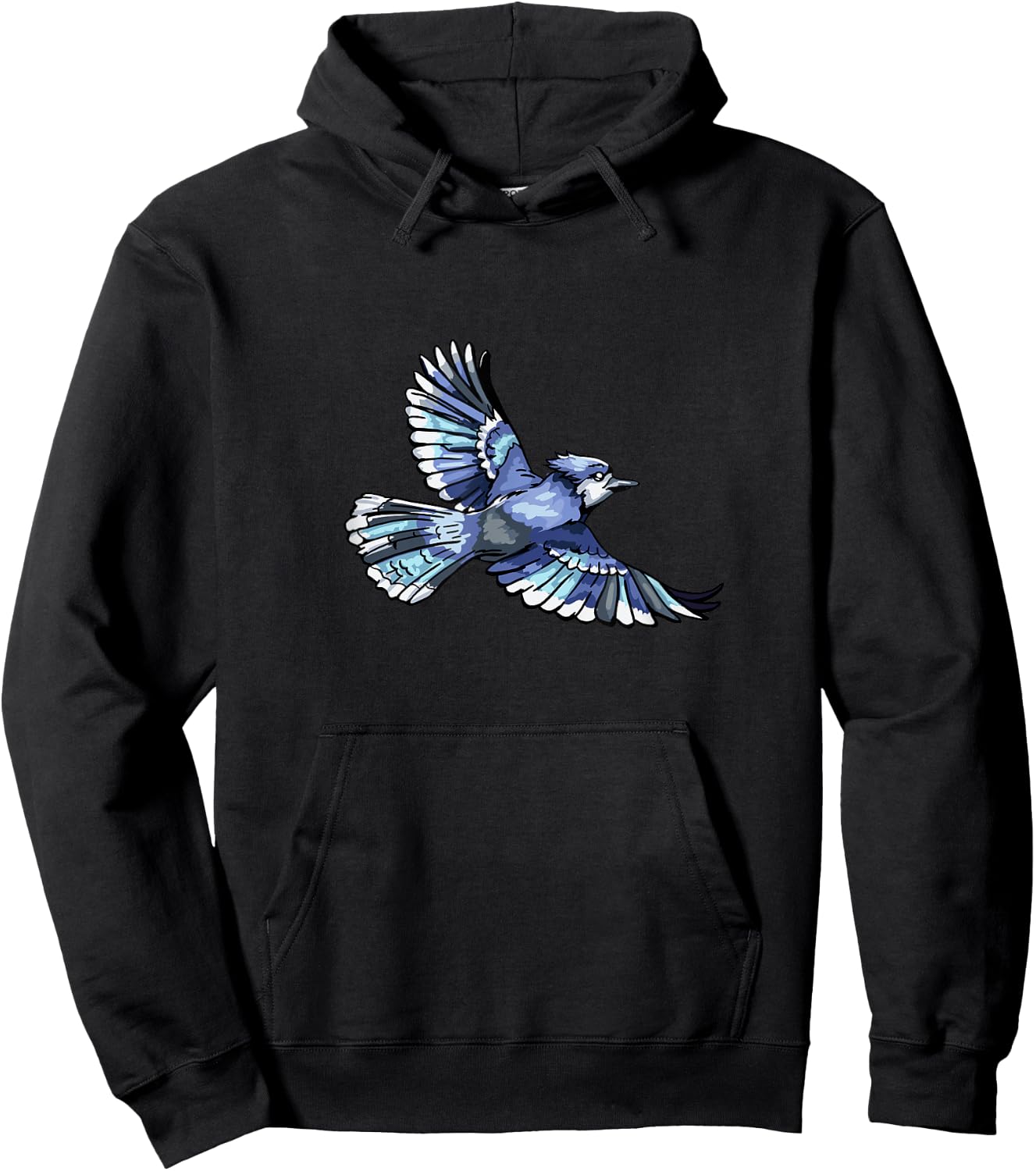 Flying Blue Jay Bird Ornithologist Hoodie - Hoodie | Black