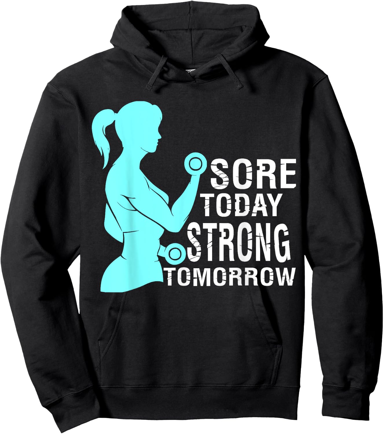 Women Gym Motivation Workout Motivational Fitness Lover Gift Hoodie - Hoodie | Black