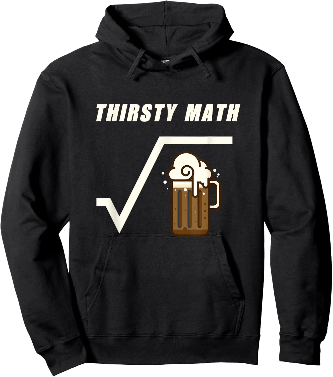 Root Beer Math Square Root of Beer Hoodie - Hoodie | Black