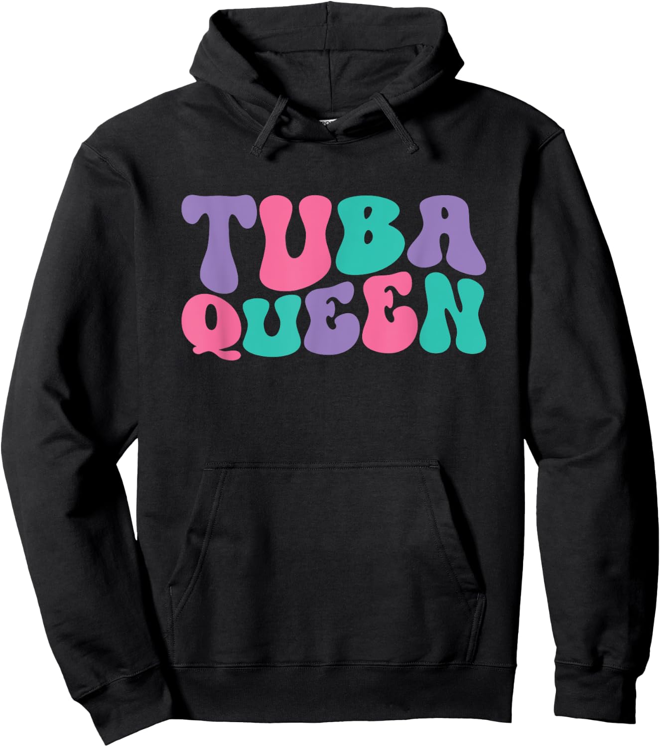 Tuba Queen Tubas Retro Vintage Wavy Groovy Hoodie - Hoodie | Black