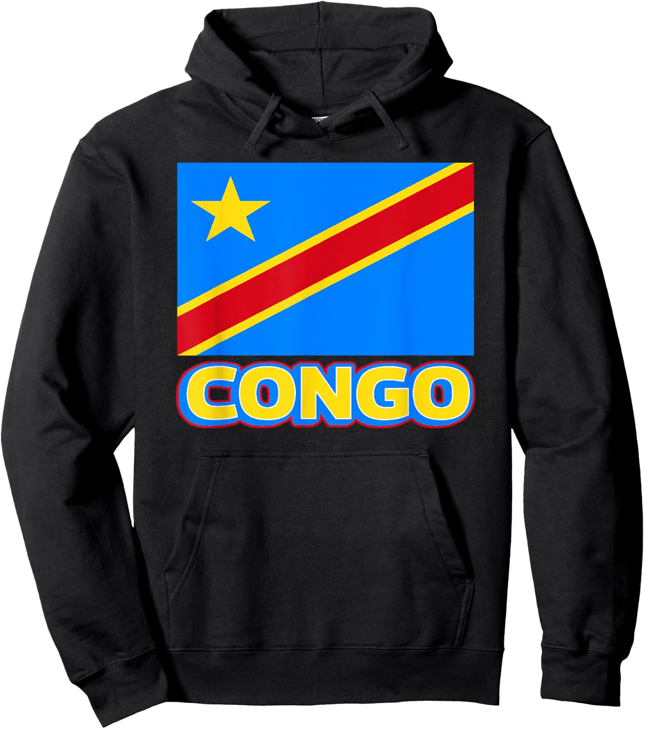 Congolese Flag Of The DRC African Men Women Kids Congo Hoodie - Hoodie | Black