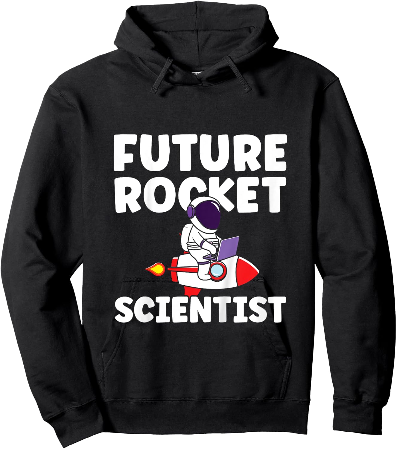 Kids Boys Rocket Ship Astronaut Future Rocket Scientist Hoodie - Hoodie | Black