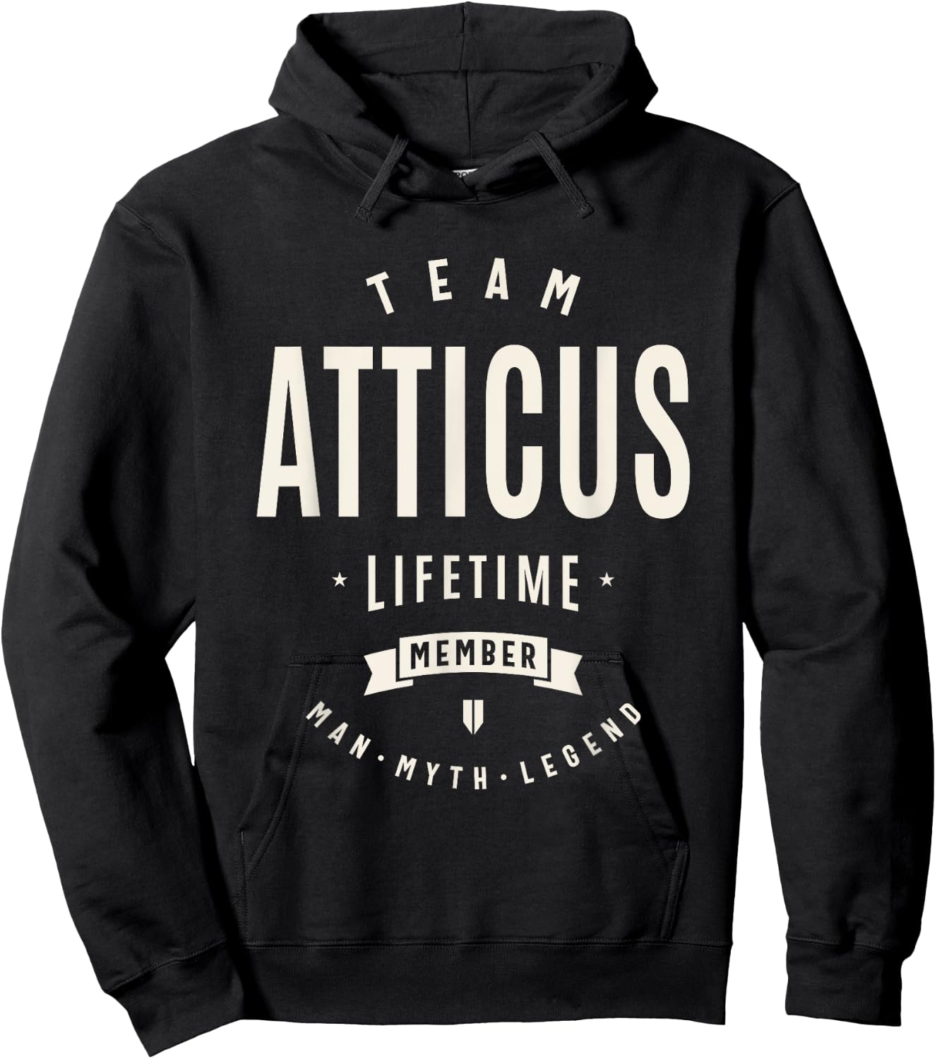 Team Atticus Lifetime Member Funny Name Atticus Hoodie - Hoodie | Black