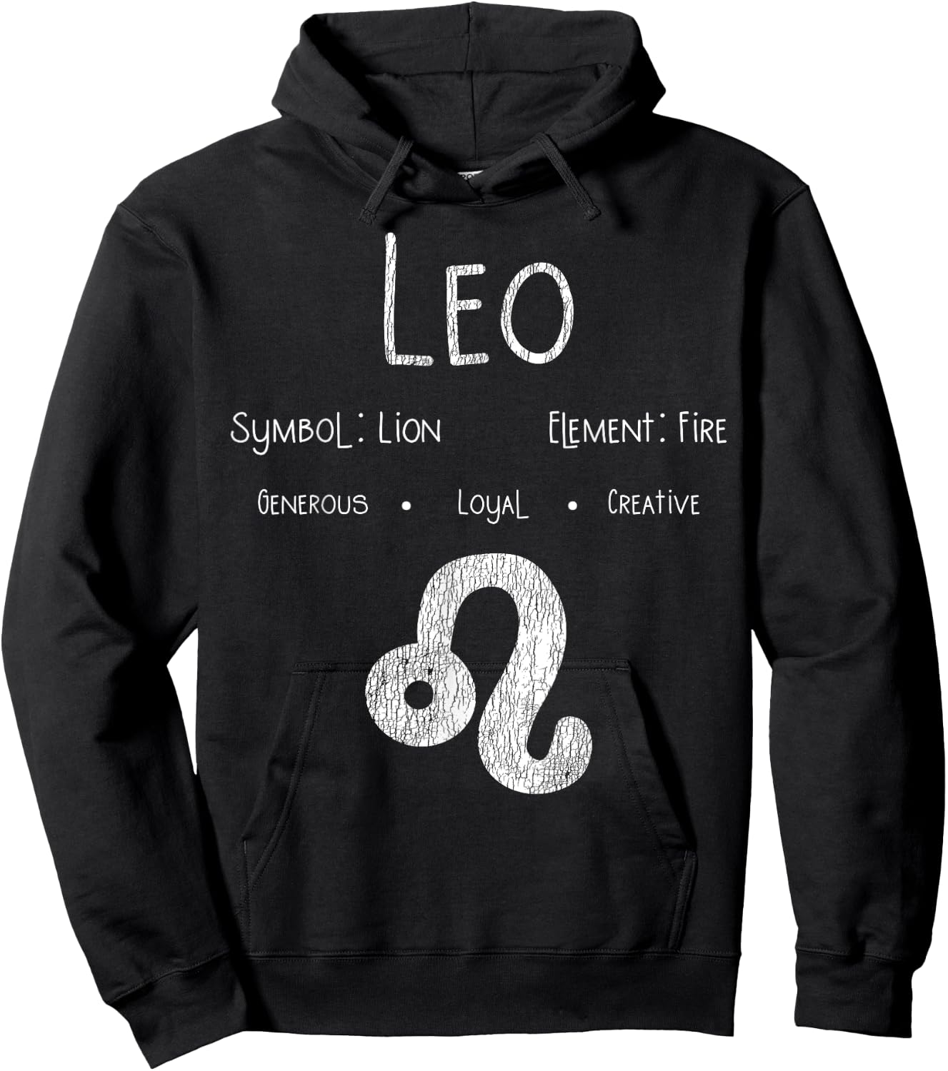 Vintage Leo Birthday Horoscope Zodiac Sign Astrology Bday Hoodie - Hoodie | Black