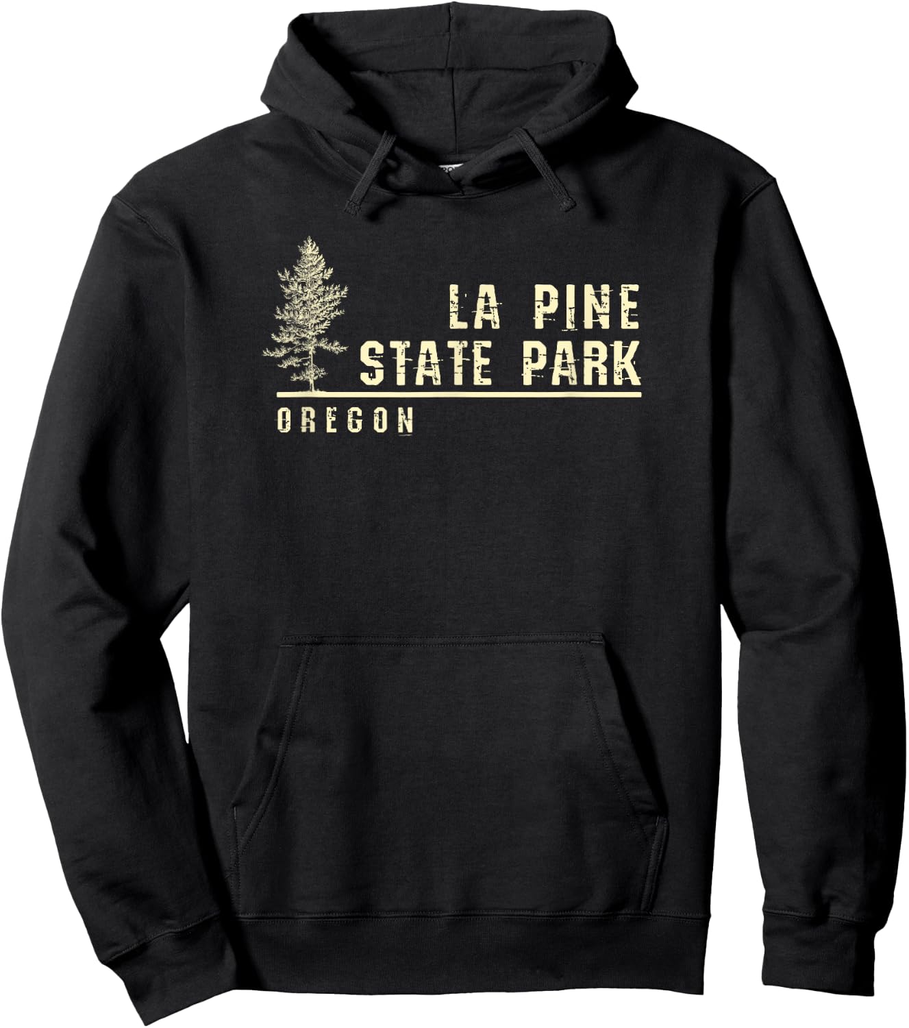 Oregon Souvenir Gift La Pine State Park Hoodie - Hoodie | Black