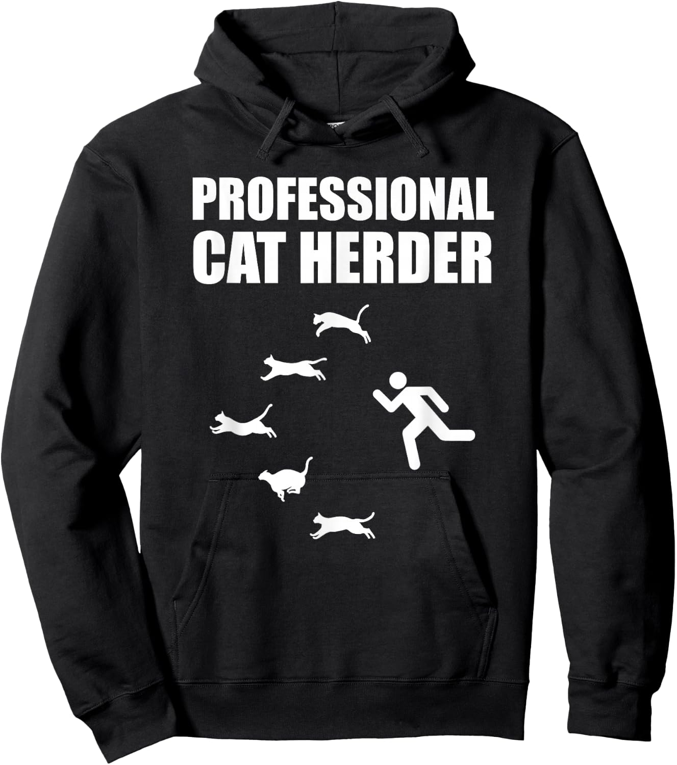 Professional Cat Herder Funny Herding Cats Hoodie - Hoodie | Black