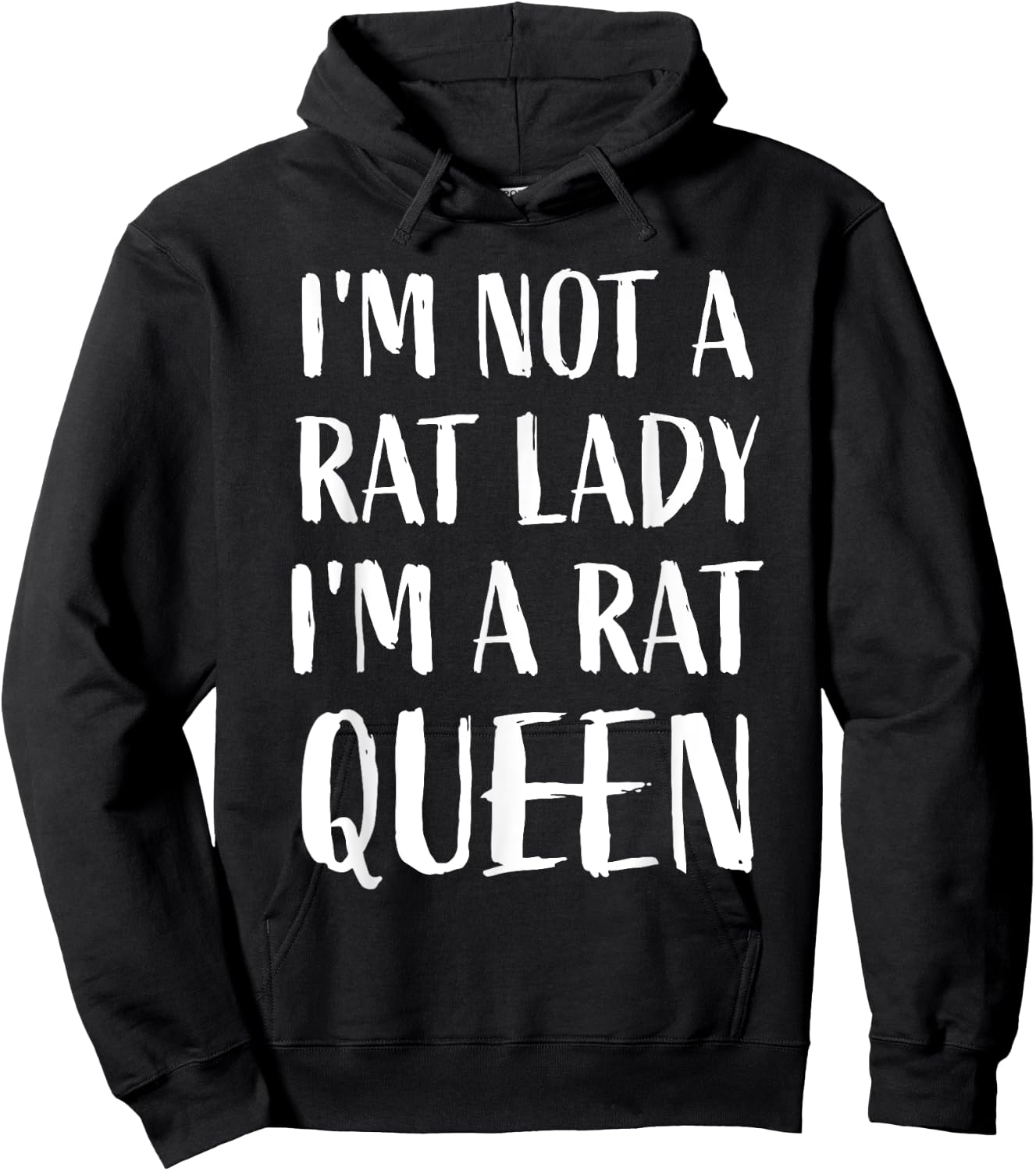 I'm not a rat lady, I'm a rat queen Funny Mouse Rat Lover Hoodie - Hoodie | Black