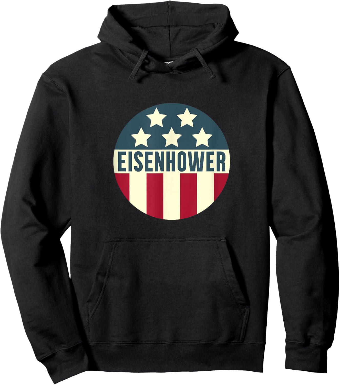 President Eisenhower Vintage Campaign Design Hoodie - Hoodie | Black