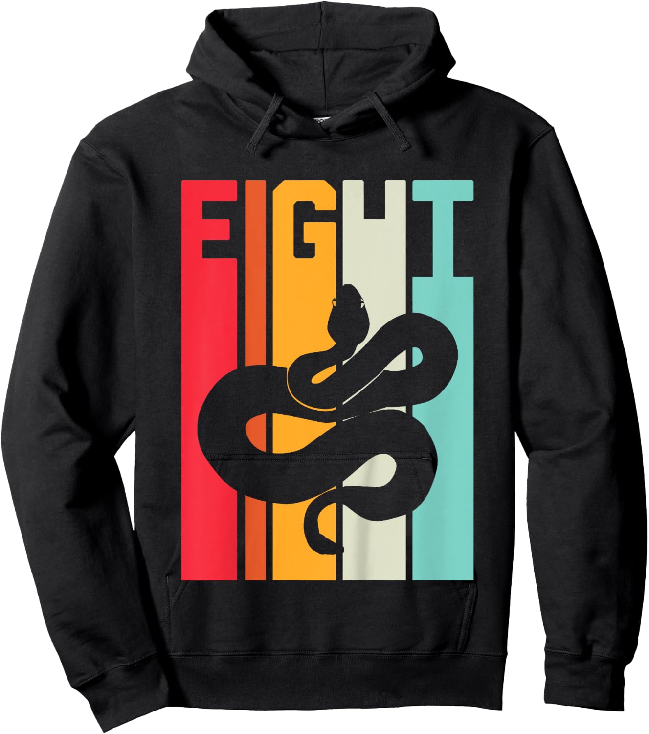 8th Birthday Vintage Snake Lover Pet Reptile 8 Years Old Hoodie - Hoodie | Black