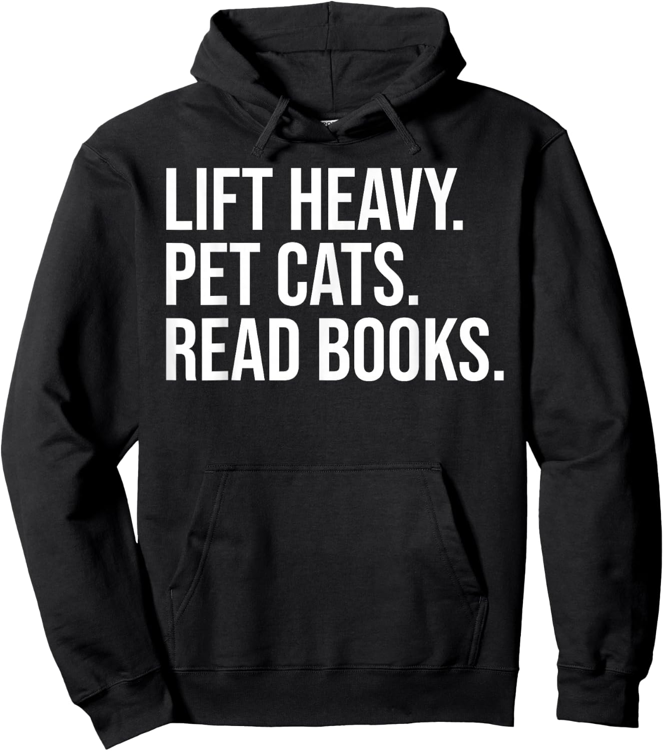 Lift Heavy Pet Cats Read Books Gym Workout Weight Lifter Hoodie - Hoodie | Black