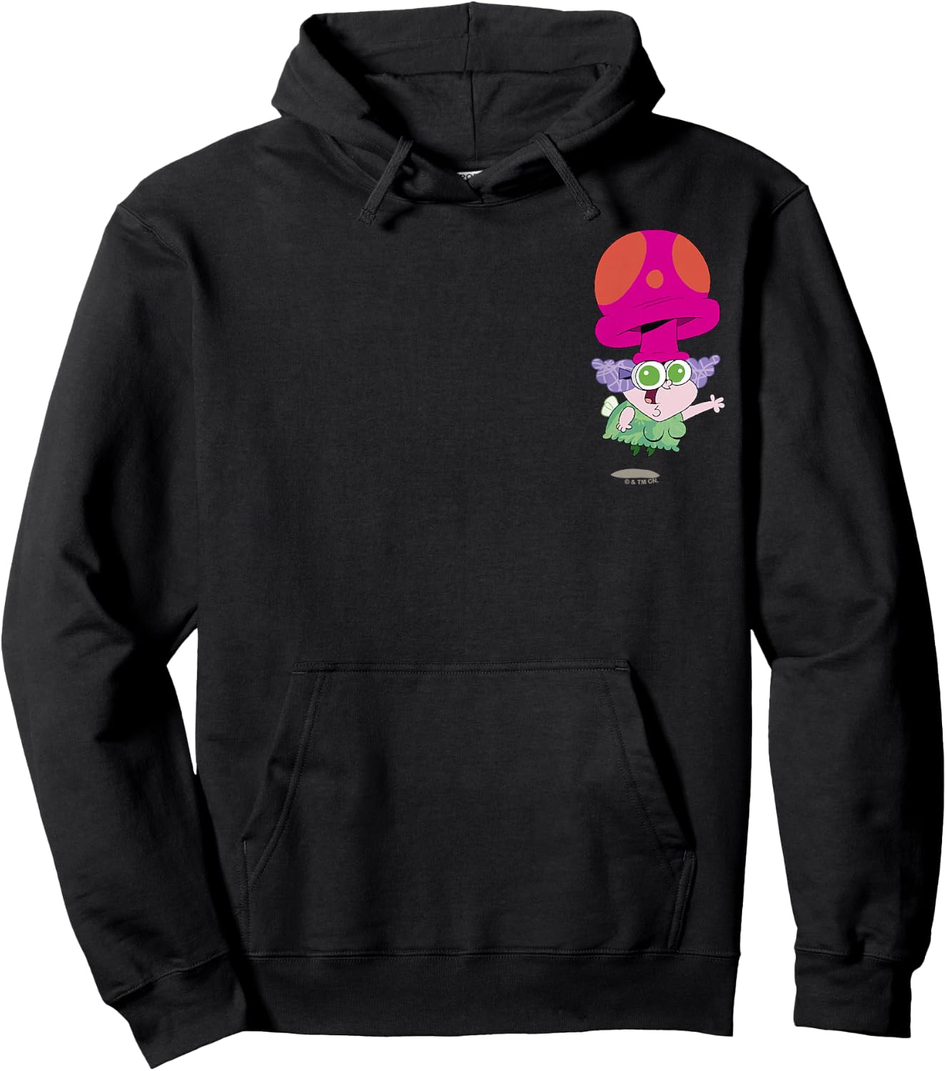 Chowder Truffles Happy Pose Full Body Shot Pocket Logo Hoodie - Hoodie | Black