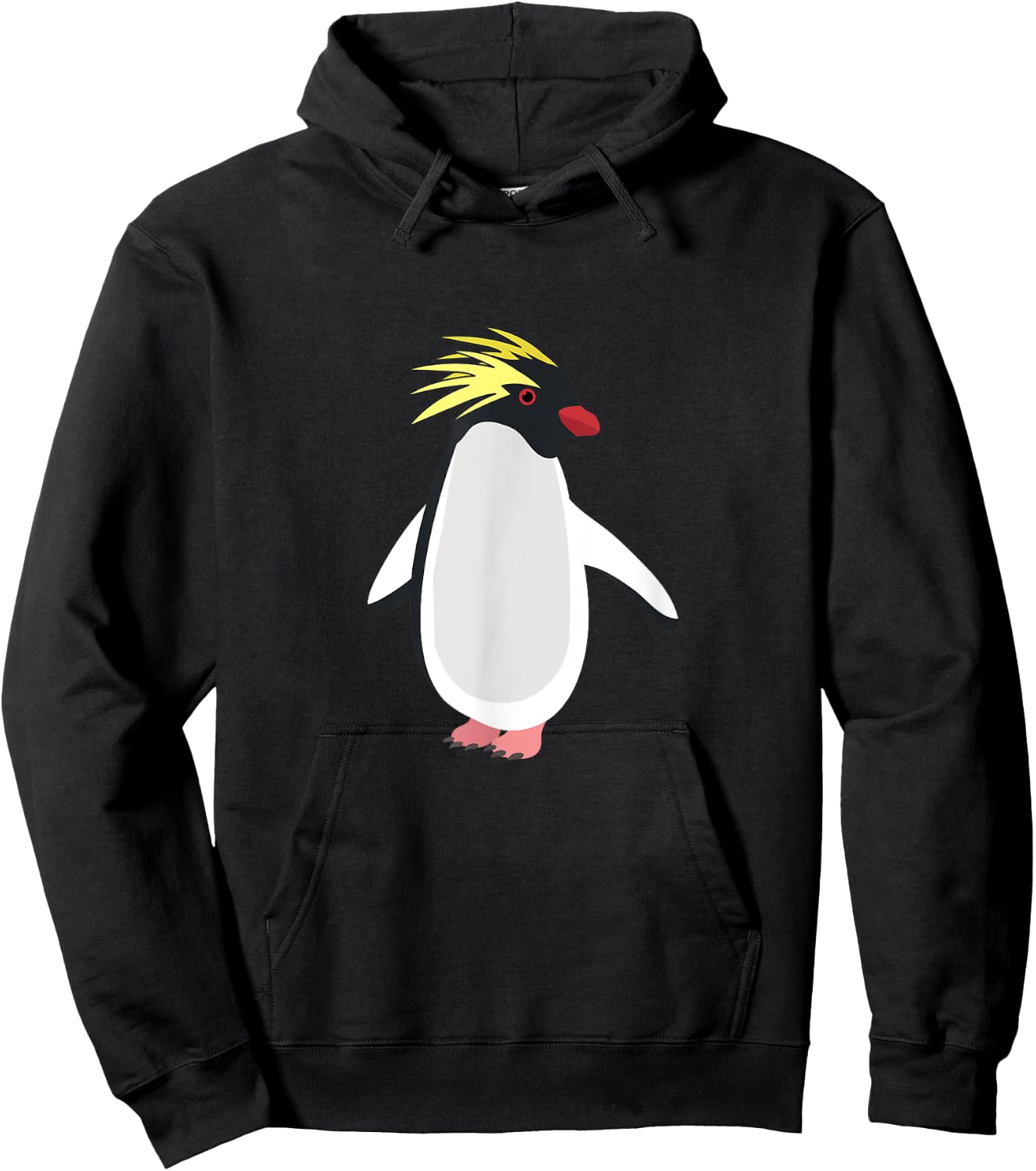 Cute Rockhopper Penguin for Funny Antarctic Animals Lover Hoodie - Hoodie | Black
