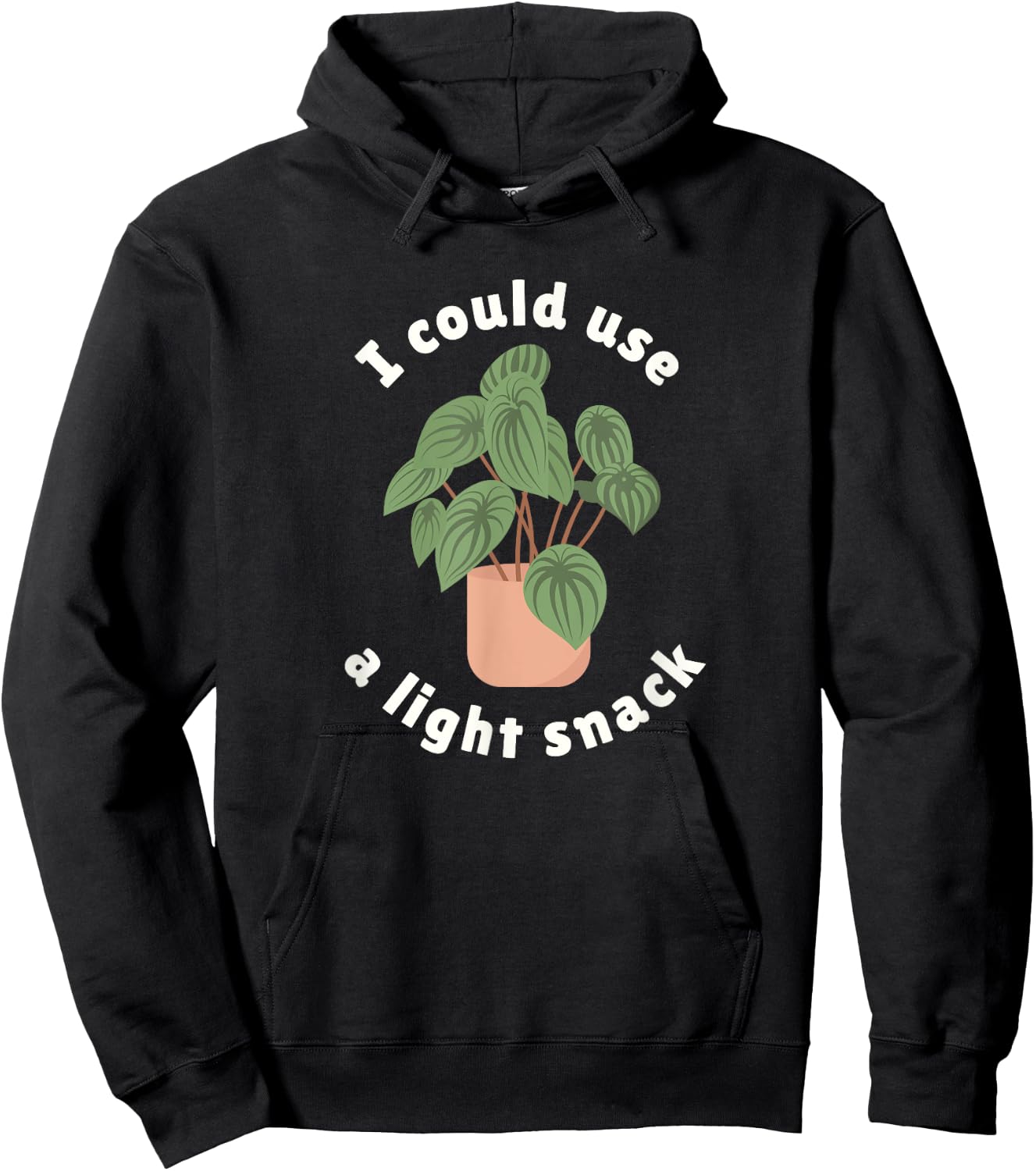 I Could Use A Light Snack Funny Photosynthesis Plant Lover Hoodie - Hoodie | Black