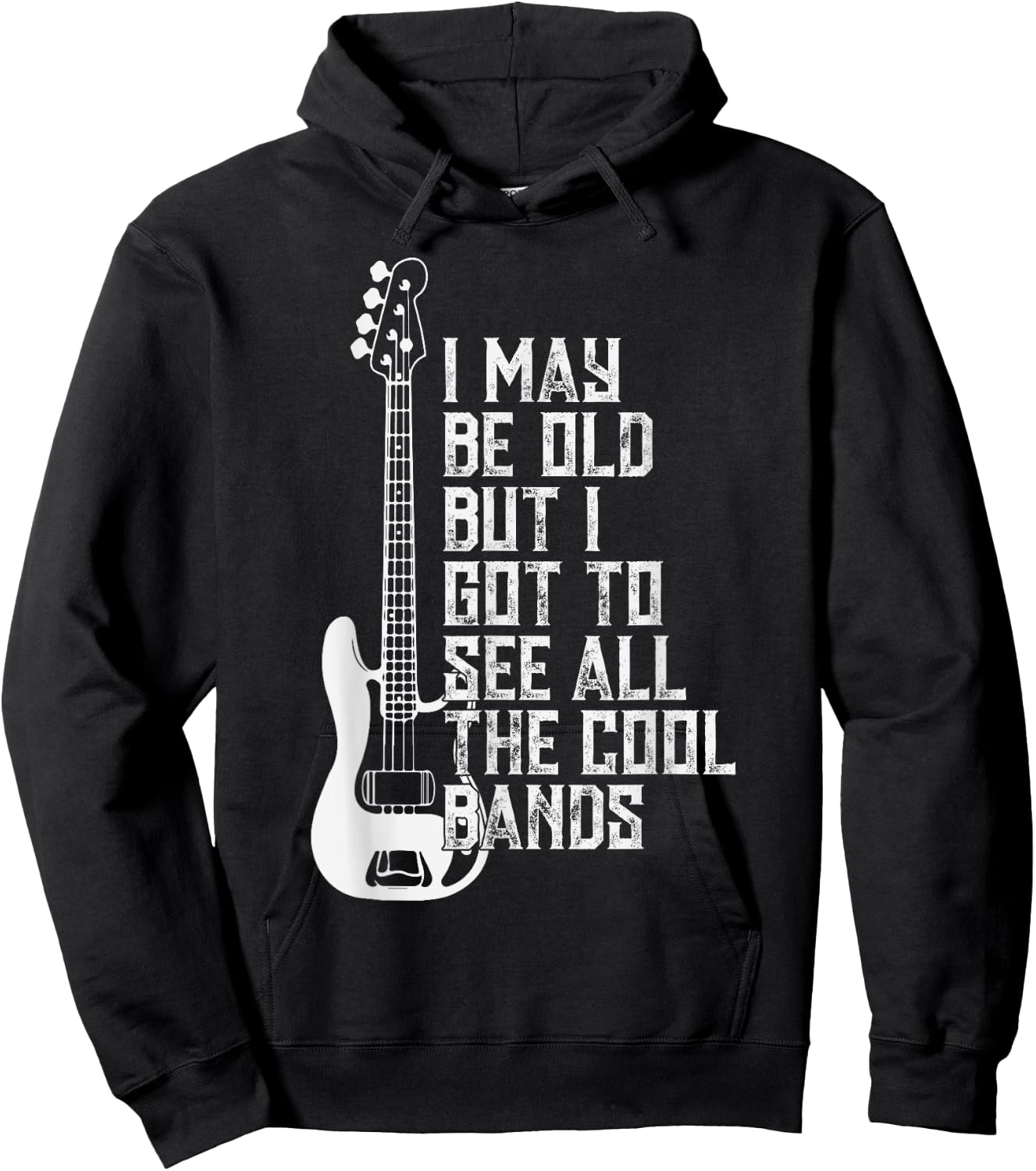 I May Be Old But I Got To See All The Cool Bands Concert Fun Hoodie - Hoodie | Black