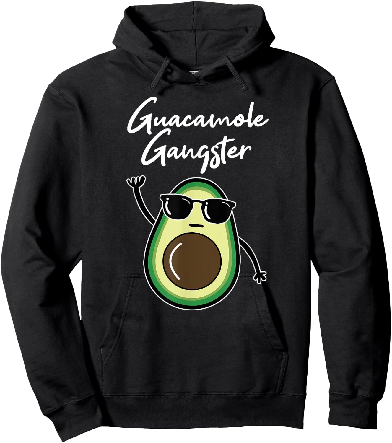 Funny Avocado Gangster, Guacamole Gangsta, Mexico Cinco Mayo Hoodie - Hoodie | Black