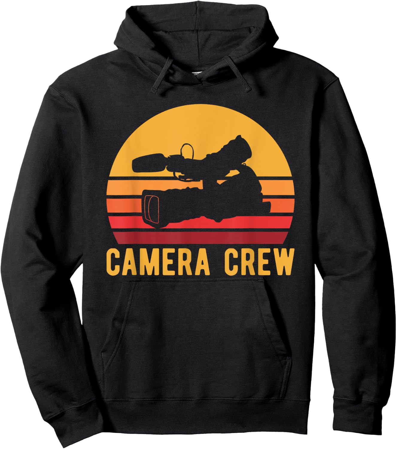Retro Camera Crew Vintage Cinema Production Hoodie - Hoodie | Black