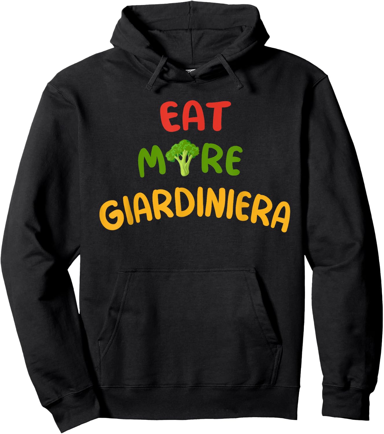 Eat More Giardiniera Trendy Vintage Hoodie - Hoodie | Black