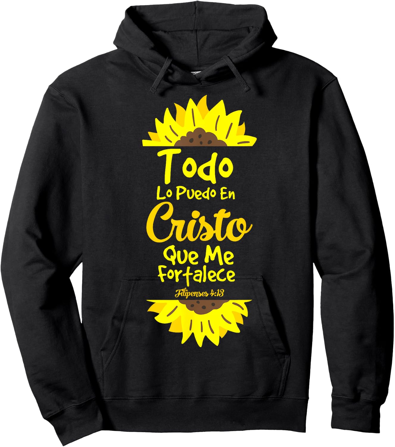 Motivational Spanish Verses Christians Jesus Cristo Amor Hoodie - Hoodie | Black