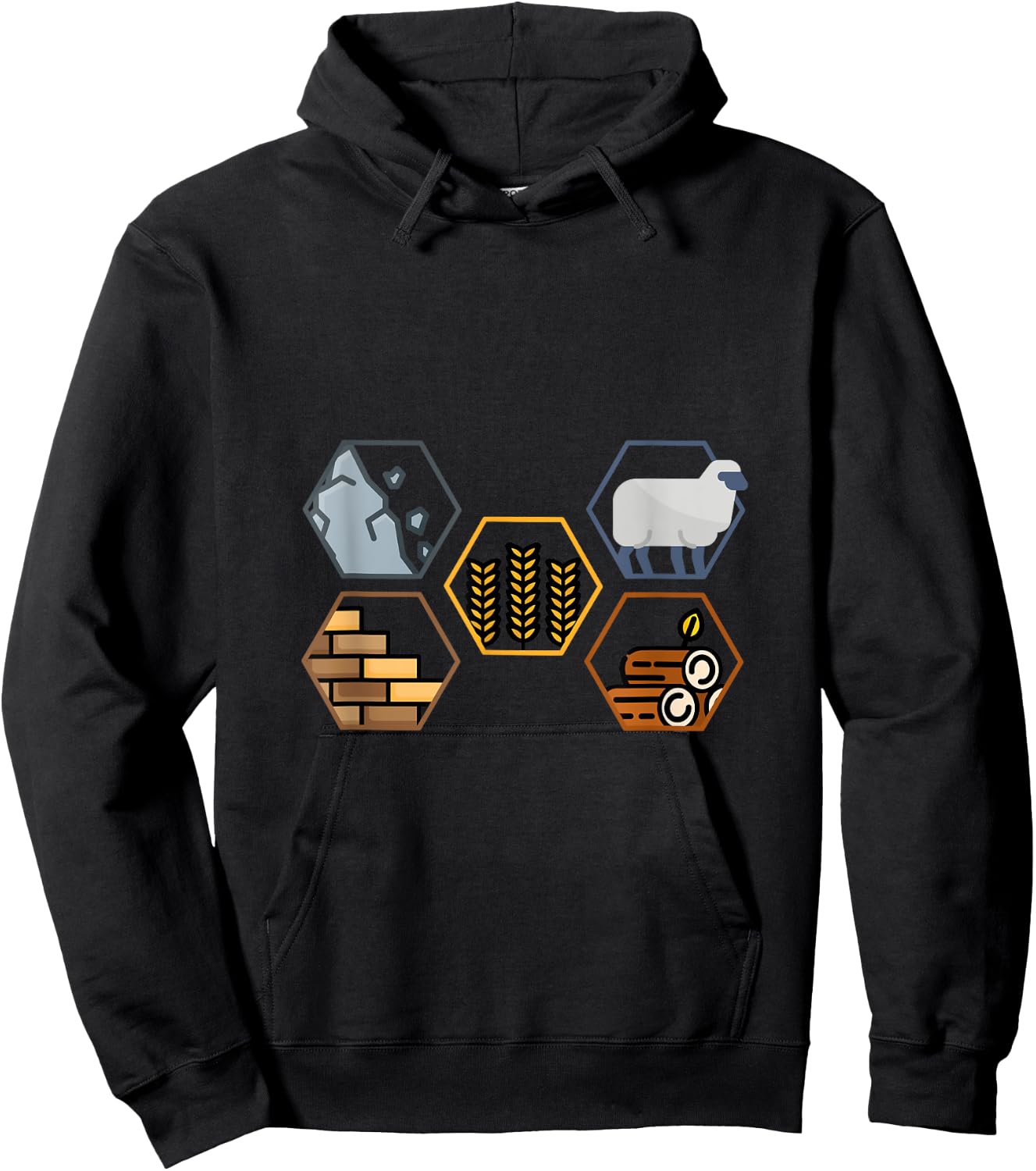 Life Components Brick, Wood, Rock, Wheat, Sheep gift Hoodie - Hoodie | Black