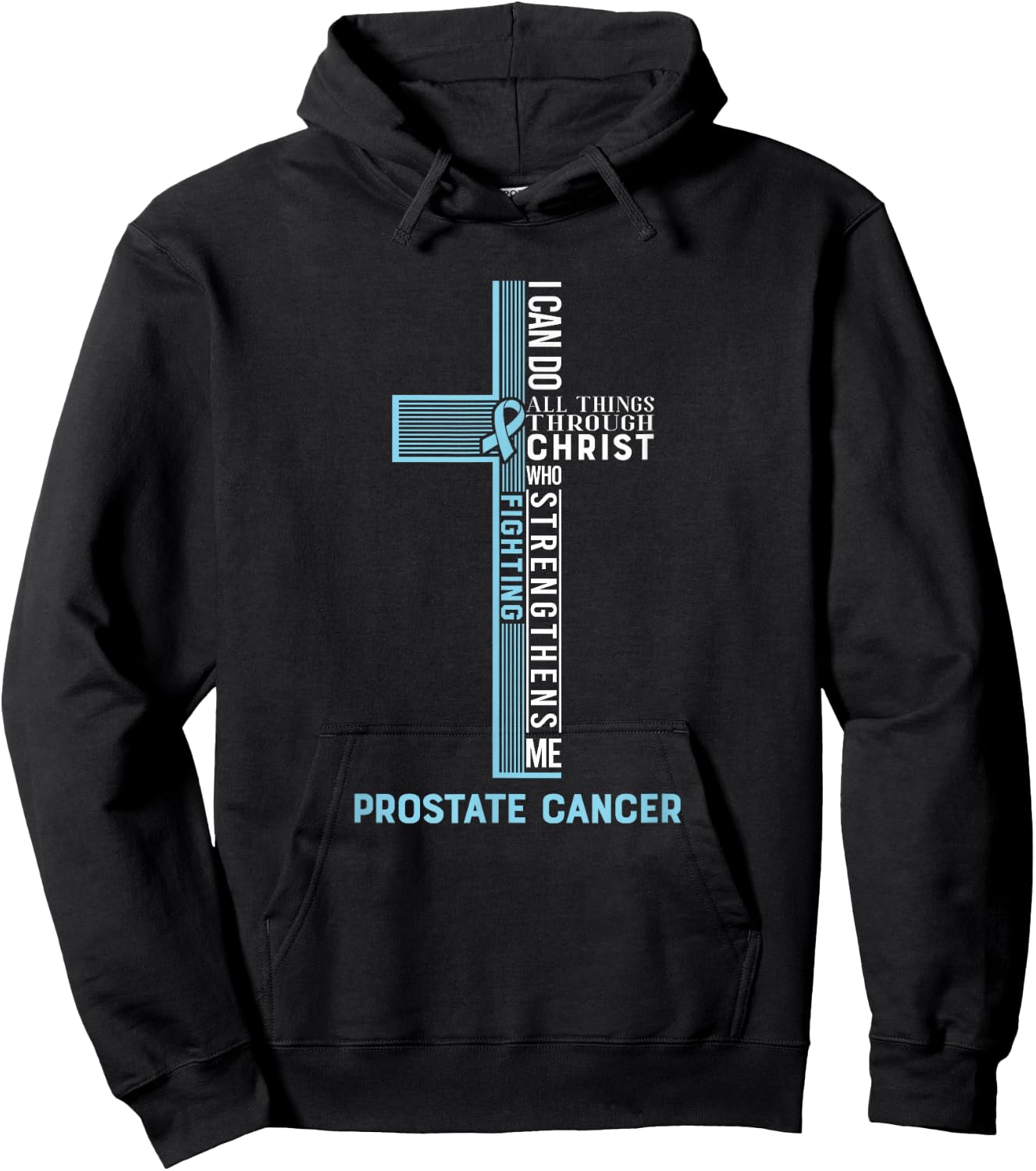 Prostate Cancer Fight Cancer Ribbon Hoodie - Hoodie | Black