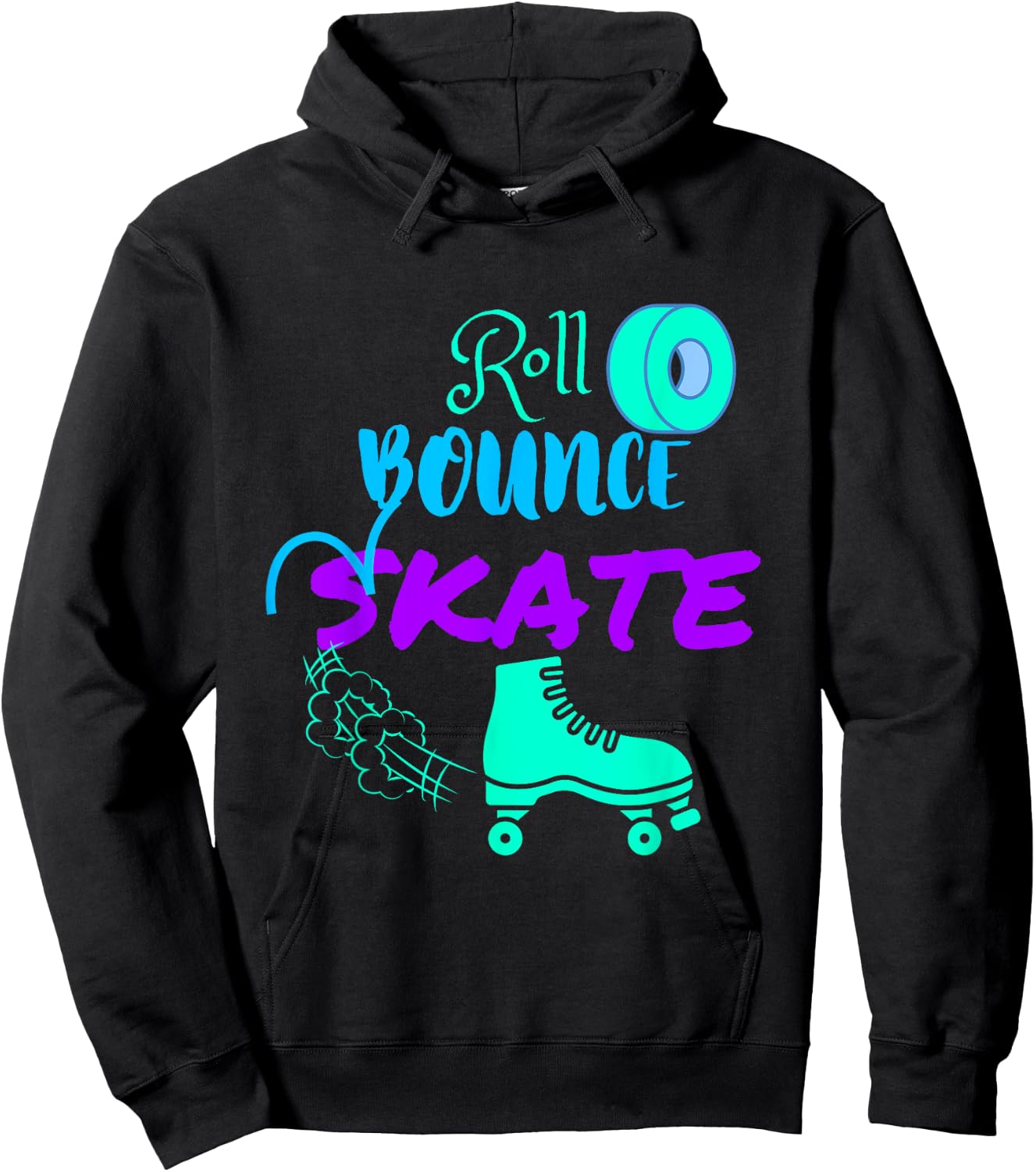 Roll Bounce Skate | Rollerskating Hoodie - Hoodie | Black