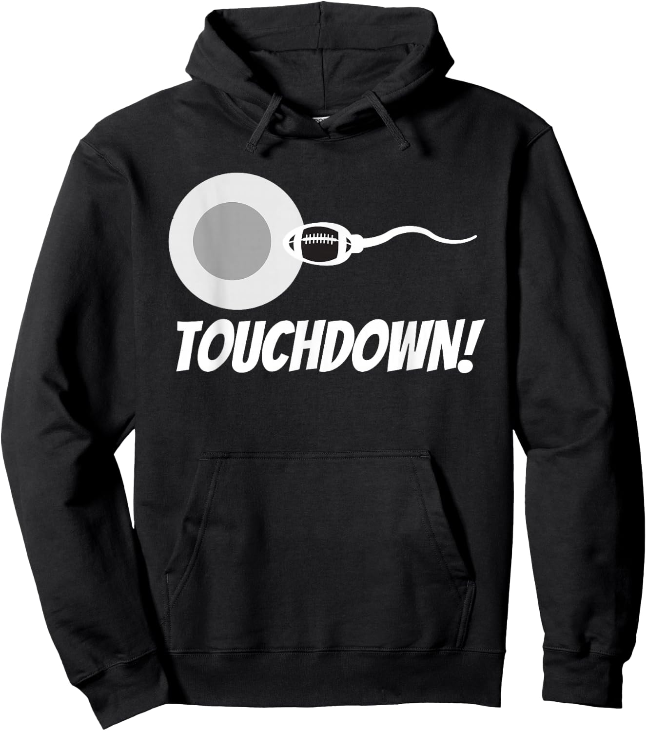 Touchdown Football - New Dad Funny Pregnancy Announcement Small Hoodie - Hoodie | Black