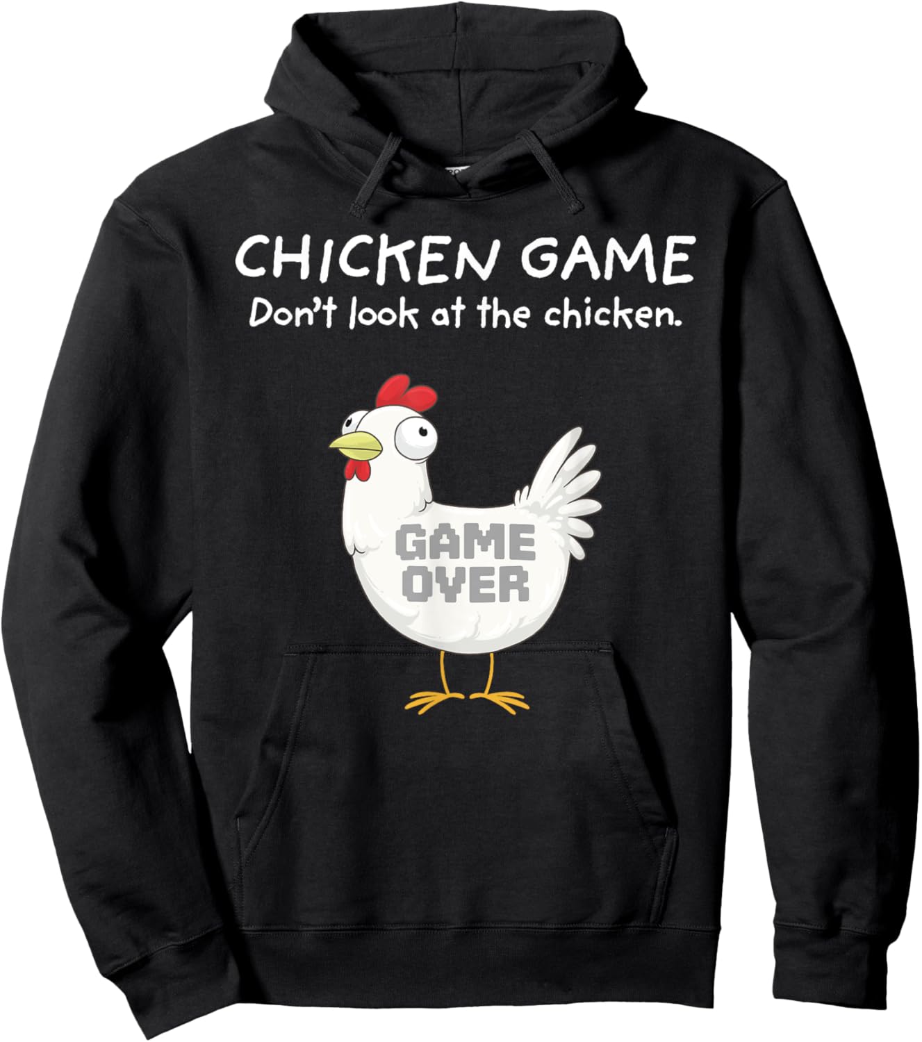 Funny Chicken Shirt Chicken Game Don't Look At The Chicken Hoodie - Hoodie | Black