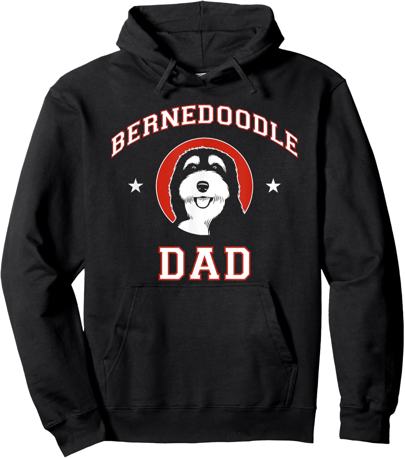 Bernedoodle Dad Dog Father Men Women Kids Hoodie - Hoodie | Black