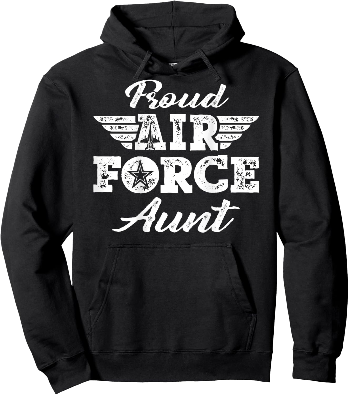 Proud US Air Force Aunt - Pride Military Family Auntie Gifts Hoodie - Hoodie | Black
