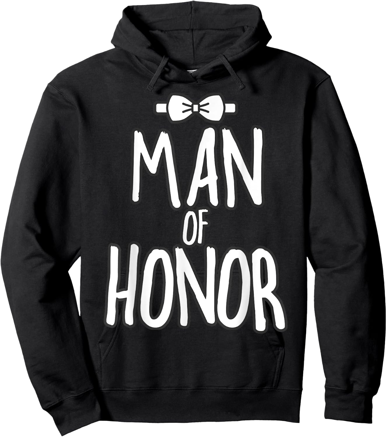 Man of Honor Wedding Shirt Man of Honor Proposal Bridesman Hoodie - Hoodie | Black