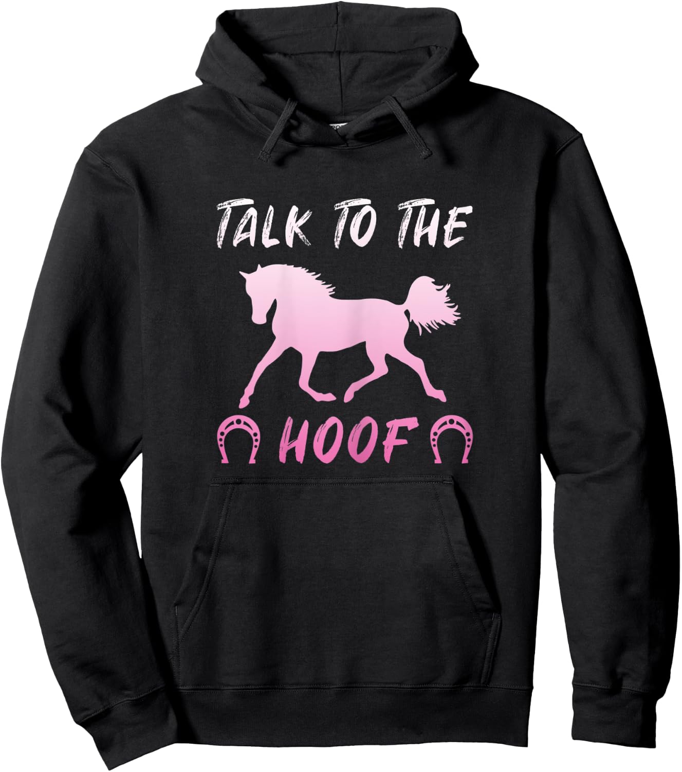 Talk To The Hoof Horses Horseback Riding Girls Hoodie - Hoodie | Black