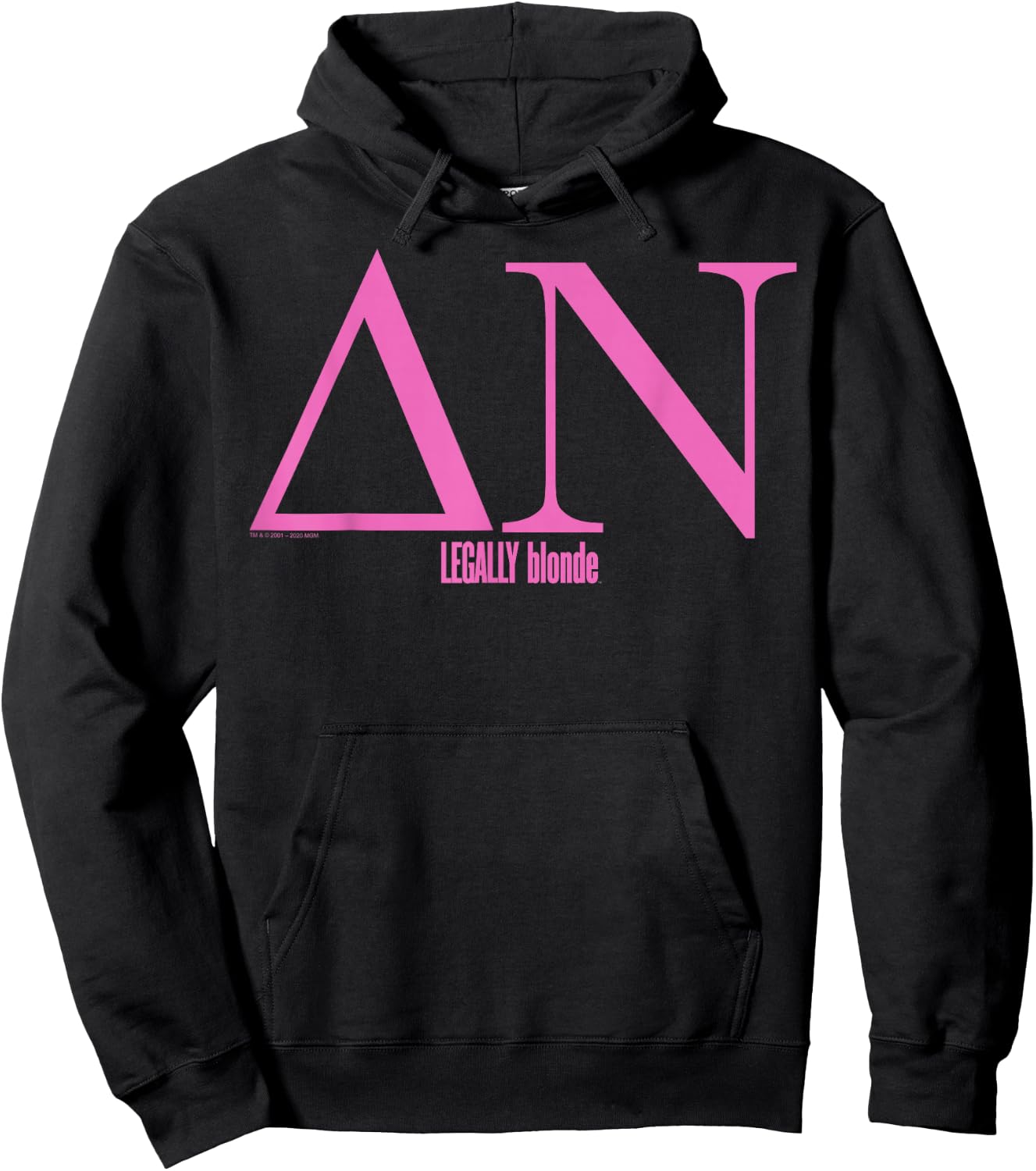 Legally Blonde Delta Nu Greek Letters Small Hoodie - Hoodie | Black
