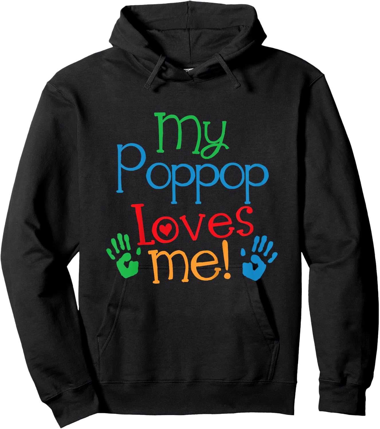 My PopPop Loves Me Grandkids Hoodie - Hoodie | Black