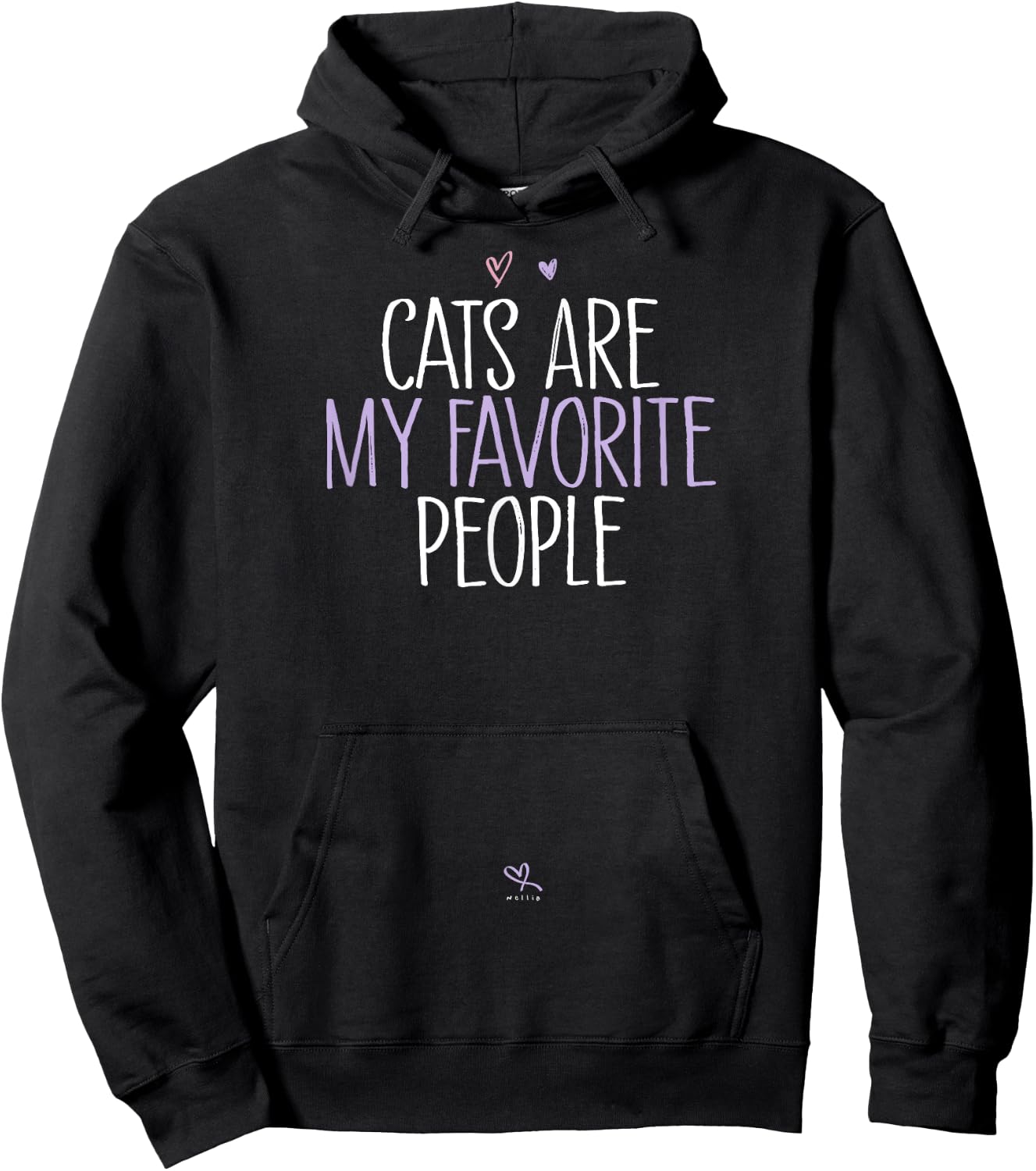 Funny Cats Are My Favourite People Hoodie - Hoodie | Black
