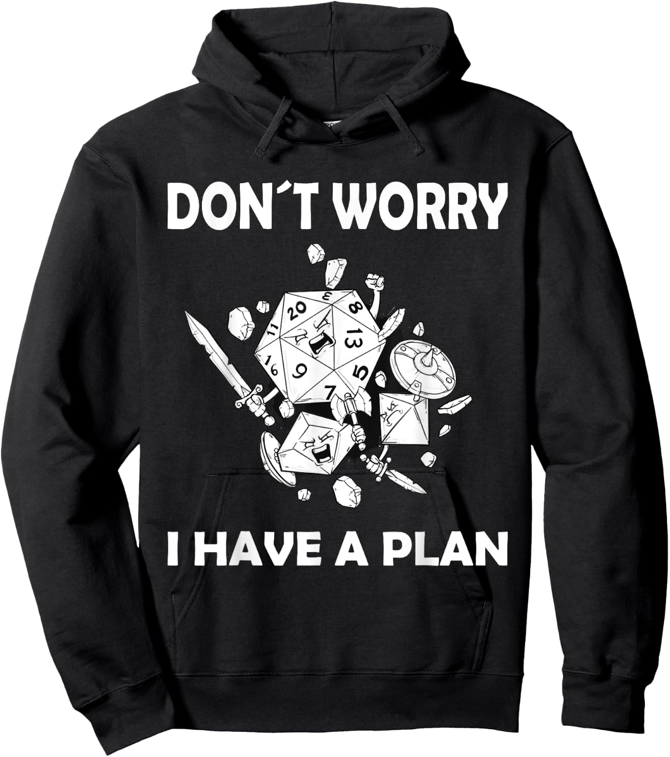 Don't worry, I have a plan role-playing game Hoodie - Hoodie | Black